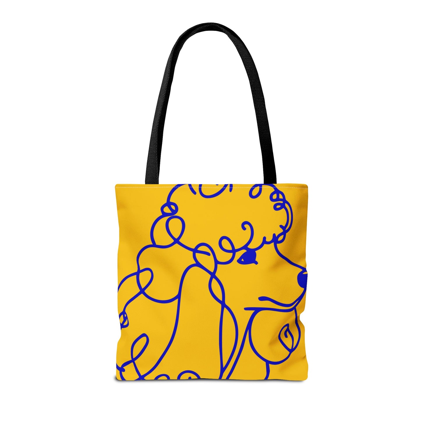 Poodle Line Art Tote Bag | Royal Blue