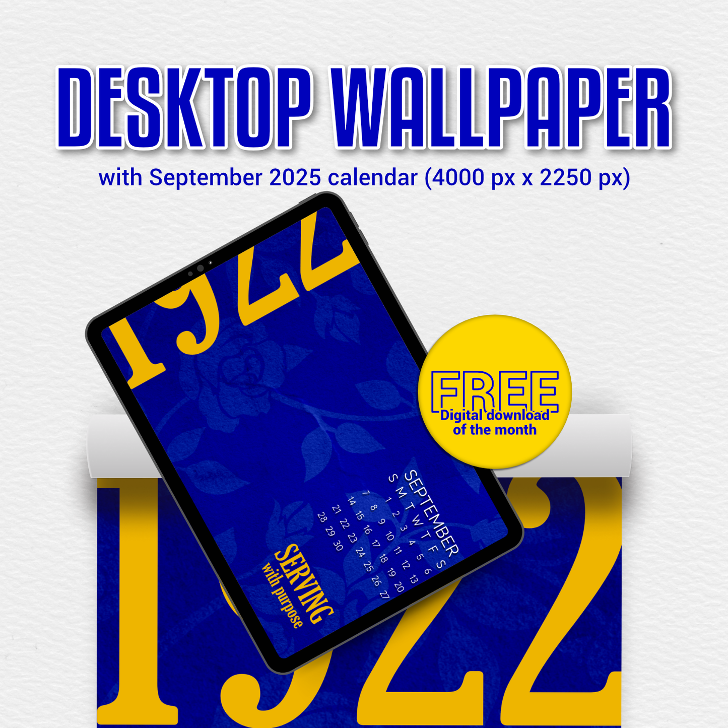 *FREE* September 2025 Desktop Wallpaper with Calendar | 1922 Theme