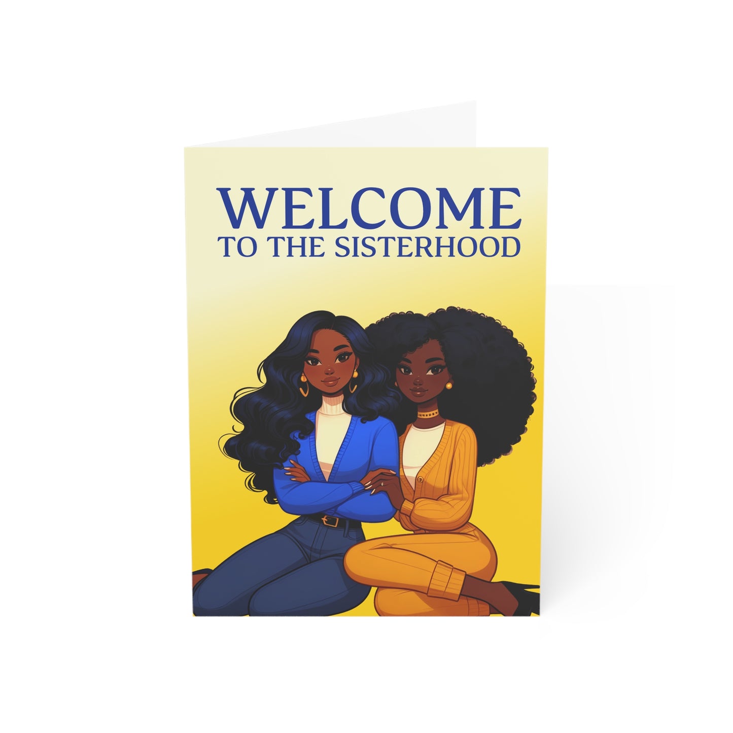 Two sisters greeting card