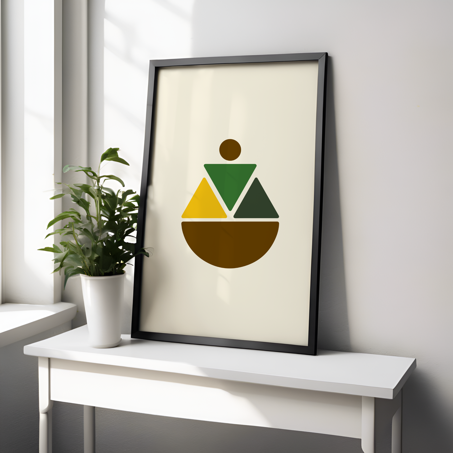 Soft Triangles - Iota Inspired Modern Wall Art (Digital Download)