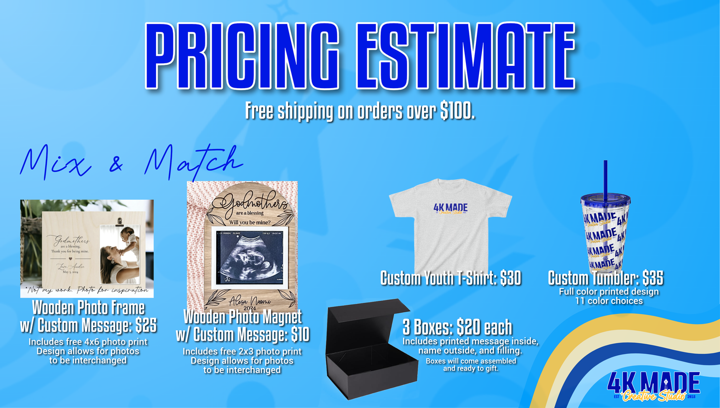 Custom Godmother Boxes- For Catherine