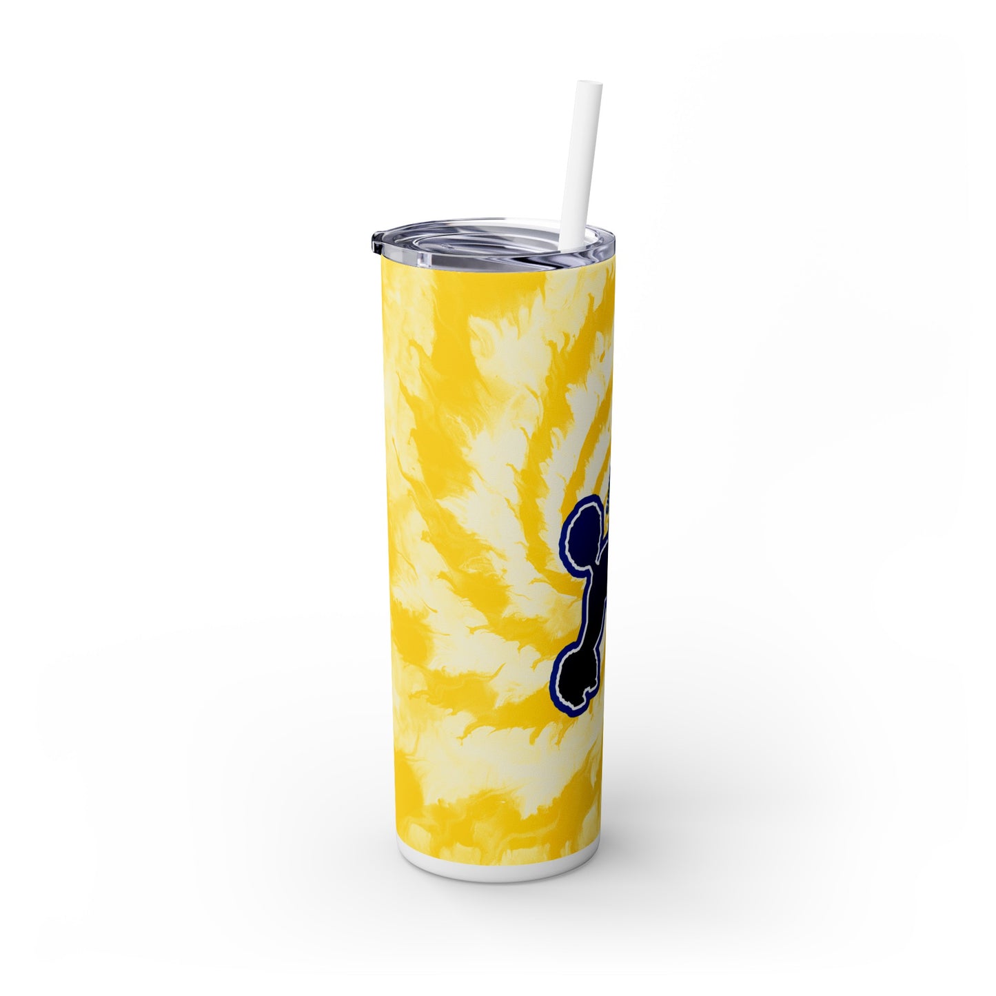 Tie dye line number tumbler