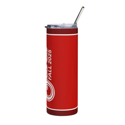 Personalized Soror Tri-Color Stainless Steel Tumbler | Red and White