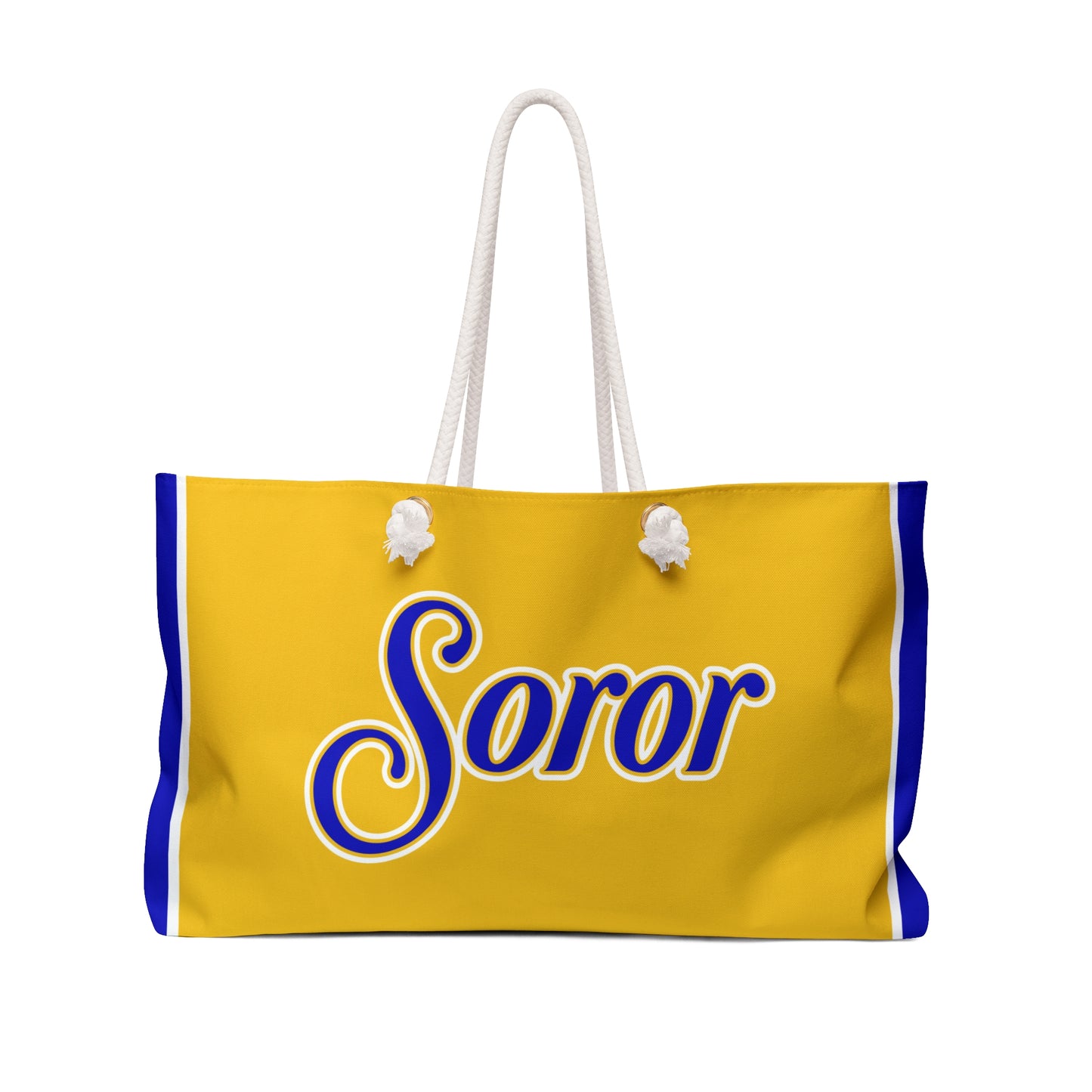 Soror Tri-Color Weekend Travel Bag | Blue and Gold