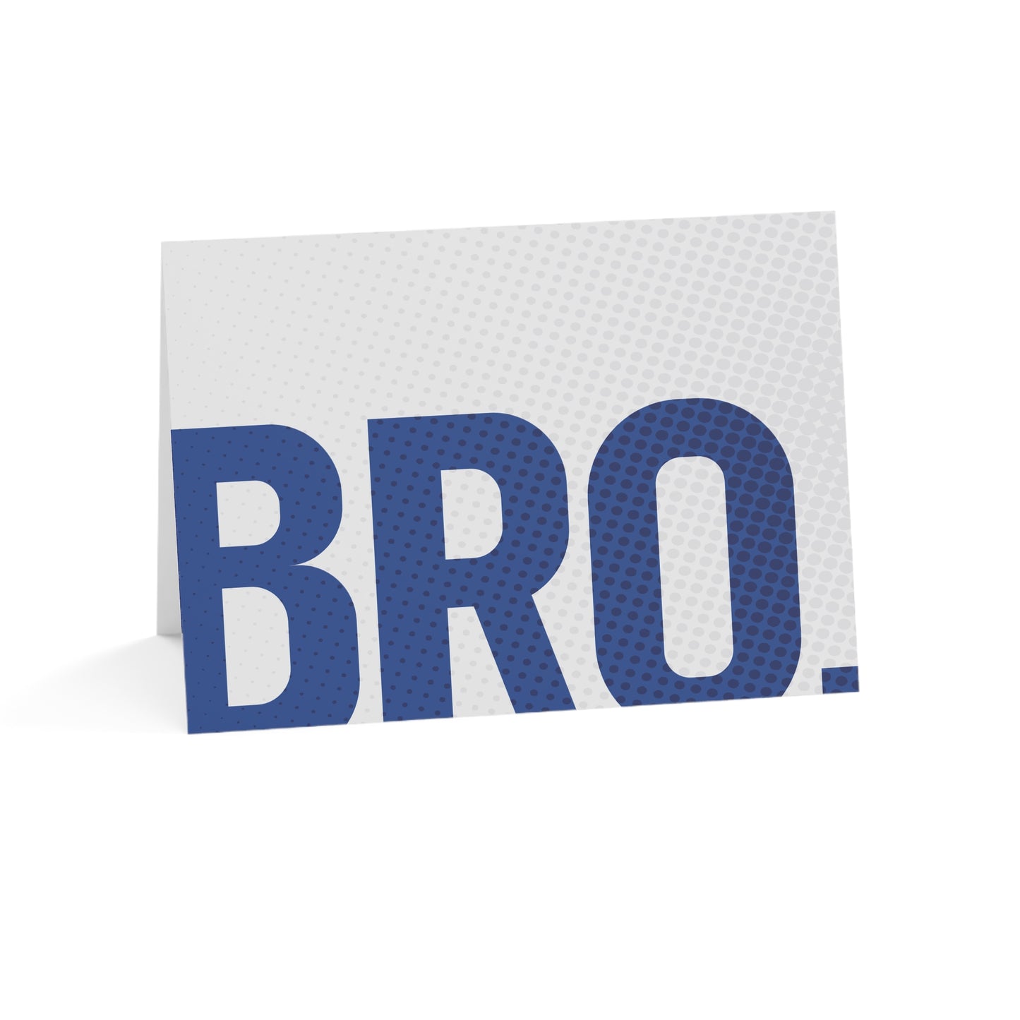 Bro. – Folded Greeting Card | Blue and White | Single & Bulk