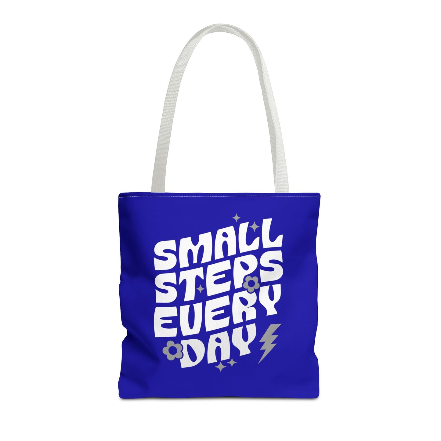 Small Steps Everyday Tote Bag | Blue and White