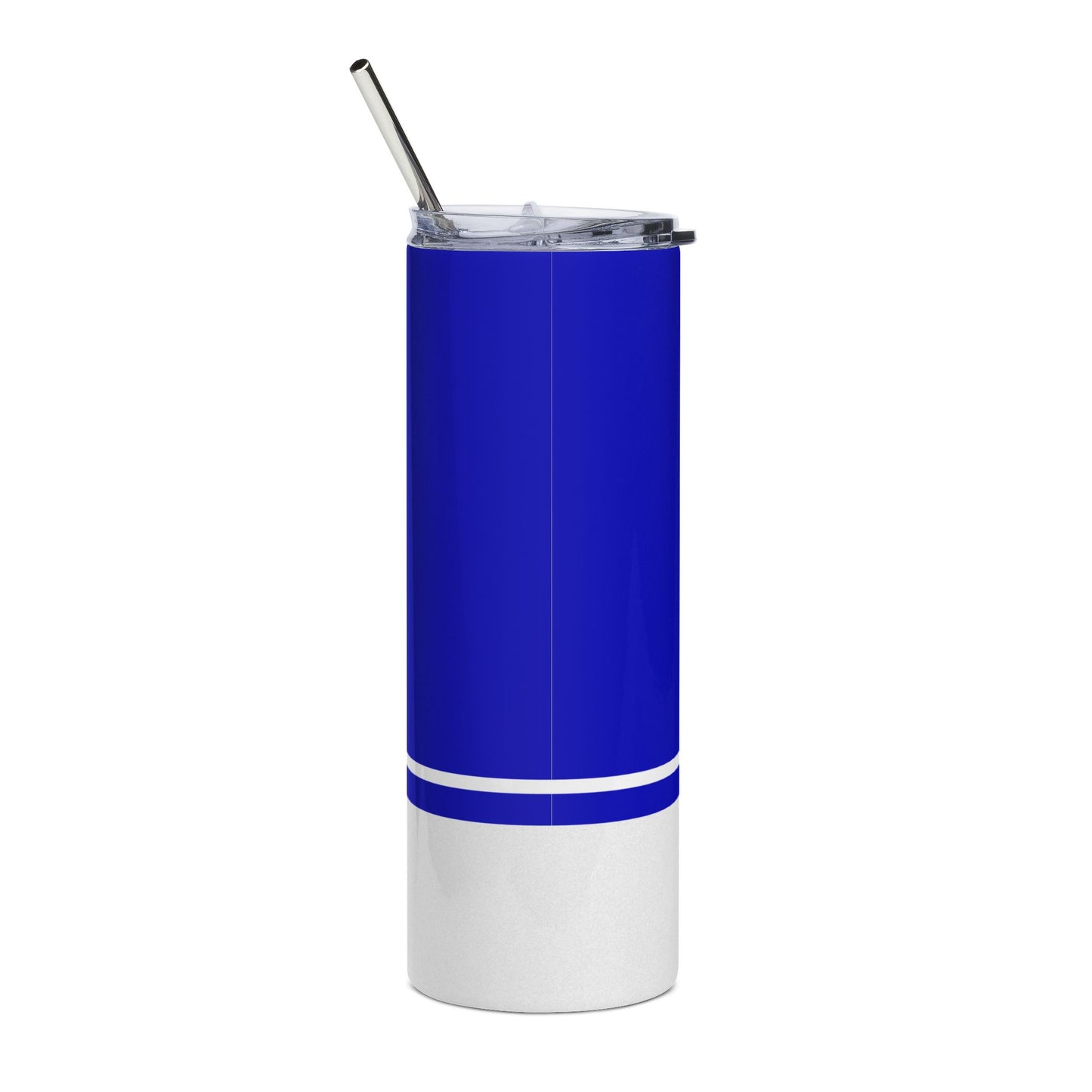 Faux Glitter Dove Icon Stainless Steel Tumbler | Blue and White