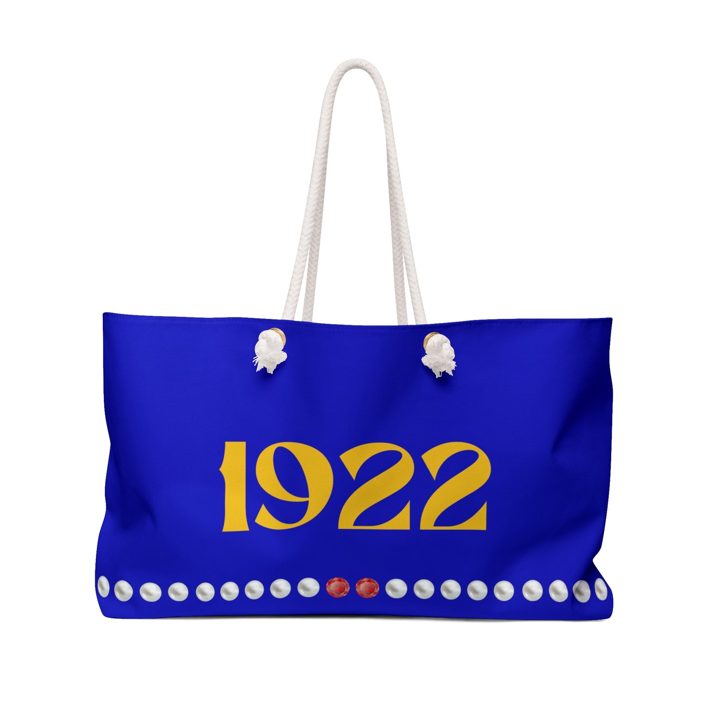 Pearls and Rubies 1922 Weekend Travel Bag | Blue and Gold