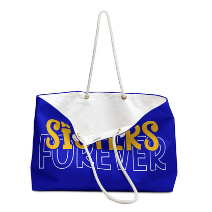 Sisters Forever Weekend Travel Bag | Royal Blue and Gold