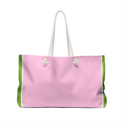 Soror Tri-Color Weekend Travel Bag | Pink and Green