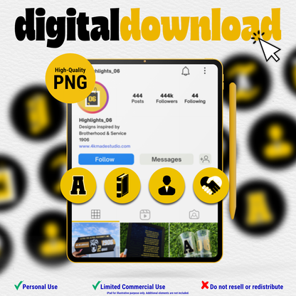 Alpha Inspired Instagram Highlight Covers (Set of 10)