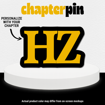 Custom Greek Letter Chapter Acrylic Pin