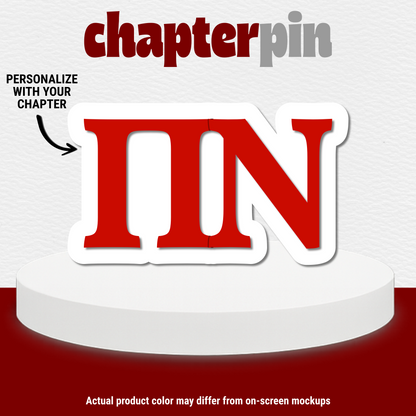 Custom Greek Letter Chapter Acrylic Pin