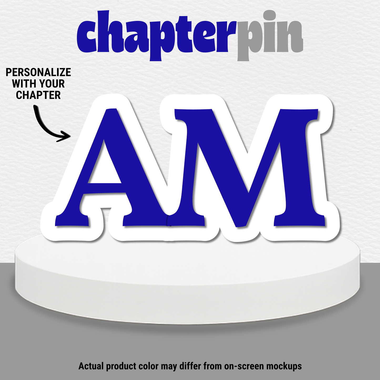Custom Greek Letter Chapter Acrylic Pin