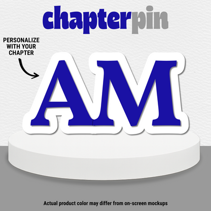 Custom Greek Letter Chapter Acrylic Pin