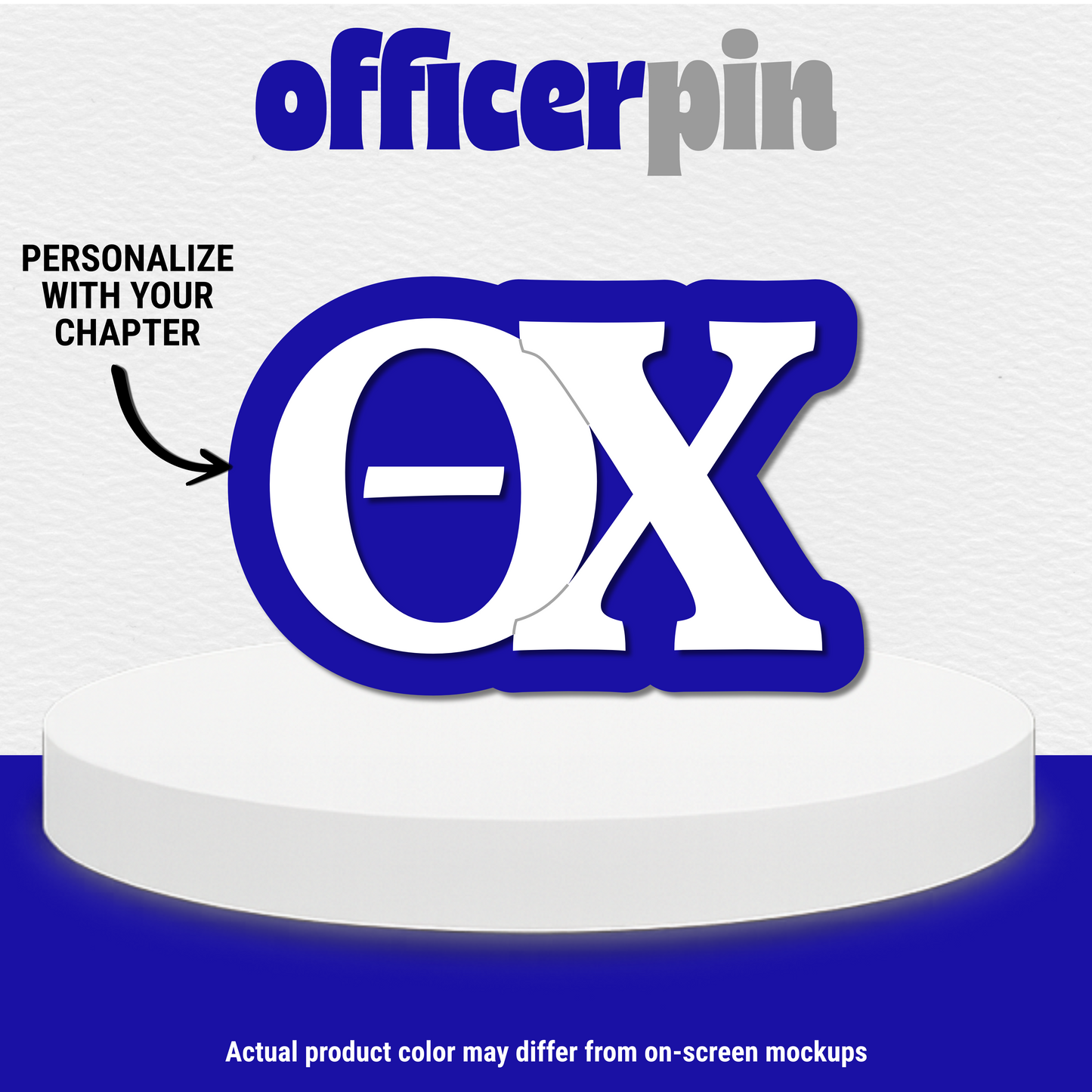 Custom Greek Letter Chapter Acrylic Pin