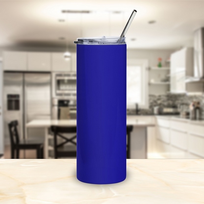 Founders' Hues Solid Color Stainless Steel Tumbler | Blue and White