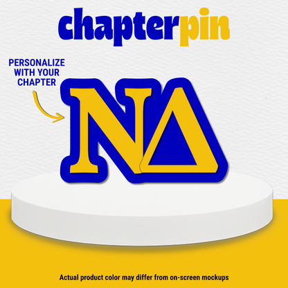 Custom Greek Letter Chapter Acrylic Pin