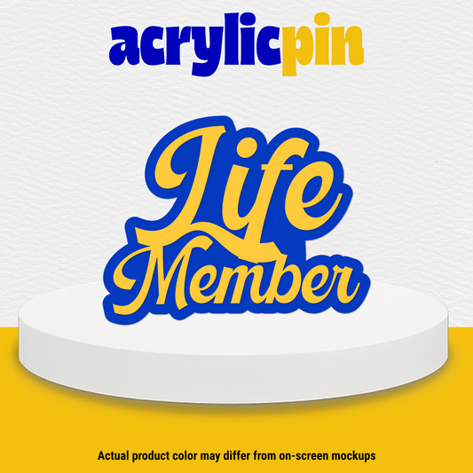 Blue and Gold Life Member Acrylic Pin