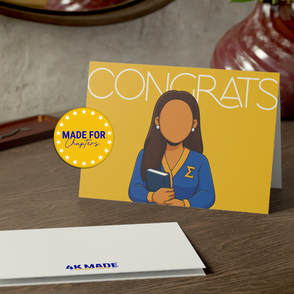 Congrats Scholar – Folded Greeting Card | Bulk Pack | Blue and Gold