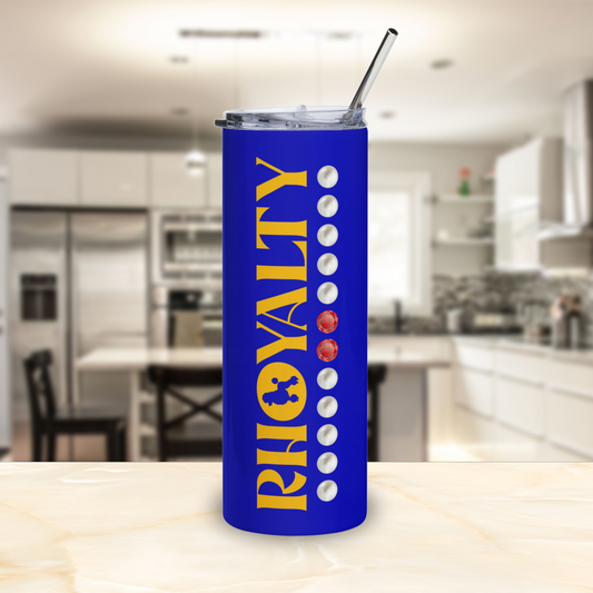 Rhoyalty Pearls and Rubies Tumbler | Blue and Gold