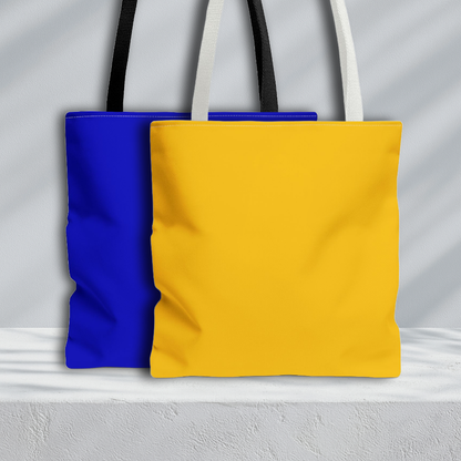 Founders' Hues Solid Tote Bag | Blue and Yellow Gold