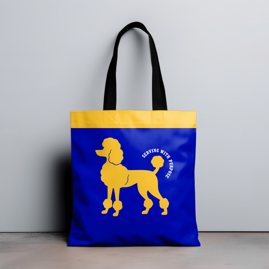 NEW!! Serving with Purpose Tote Bag- Blue and Gold