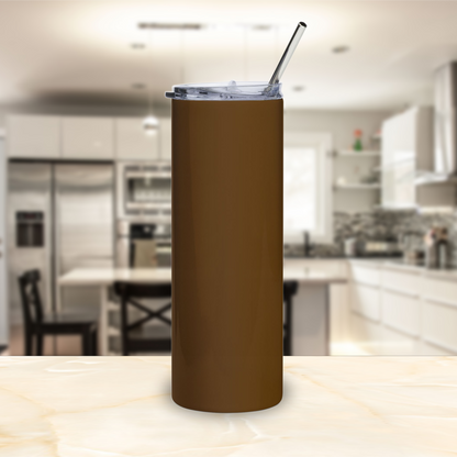 Founders' Hues Solid Color Stainless Steel Tumbler | Brown and Gold