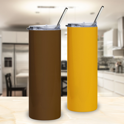Founders' Hues Solid Color Stainless Steel Tumbler | Brown and Gold