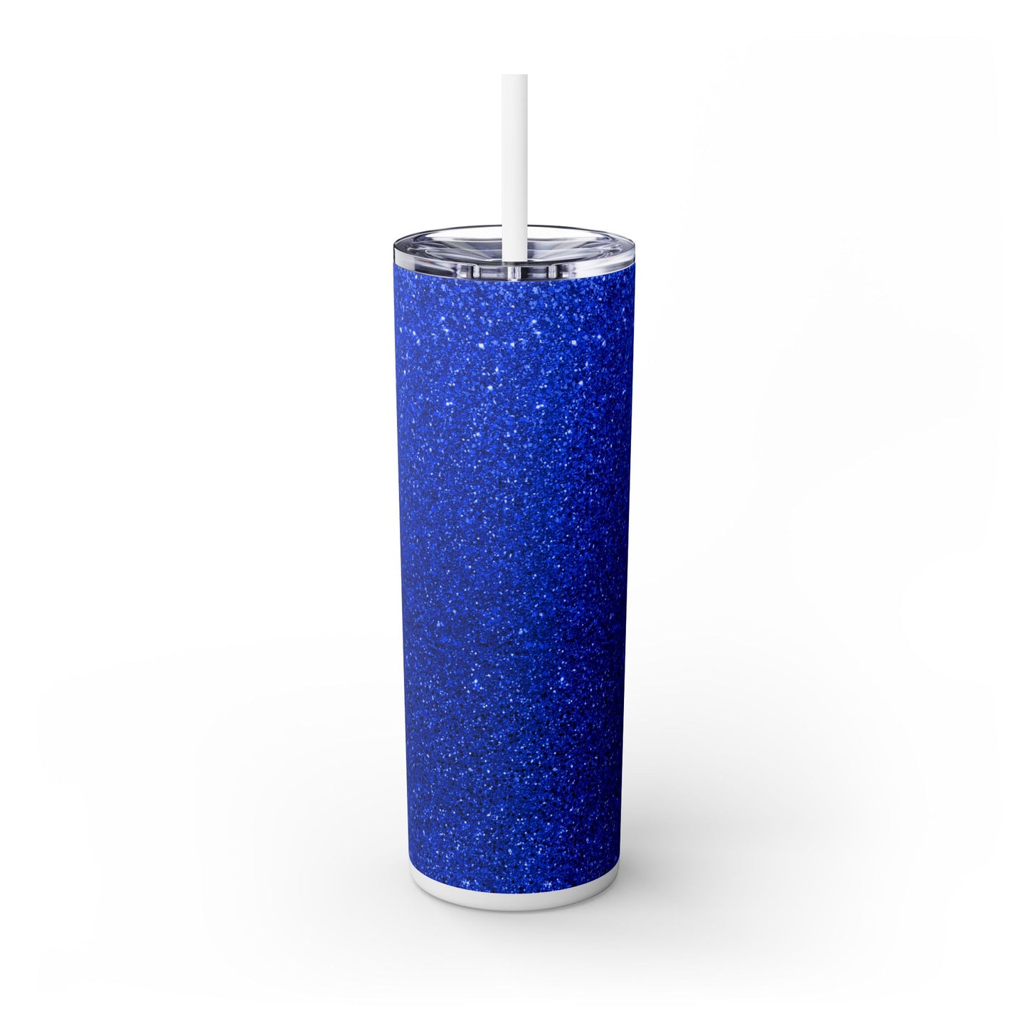 Faux Blue Glitter Tumbler -Customizable