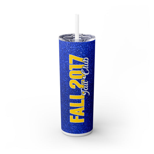 Faux Blue Glitter Tumbler -Customizable