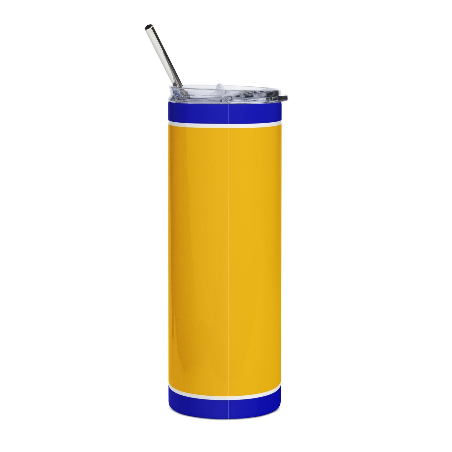 Personalized Soror Tri-Color Stainless Steel Tumbler | Blue and Gold