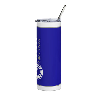 Personalized Soror Tri-Color Stainless Steel Tumbler | Blue and White