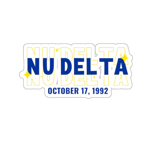 Nu Delta Chapter Sticker -Sample-