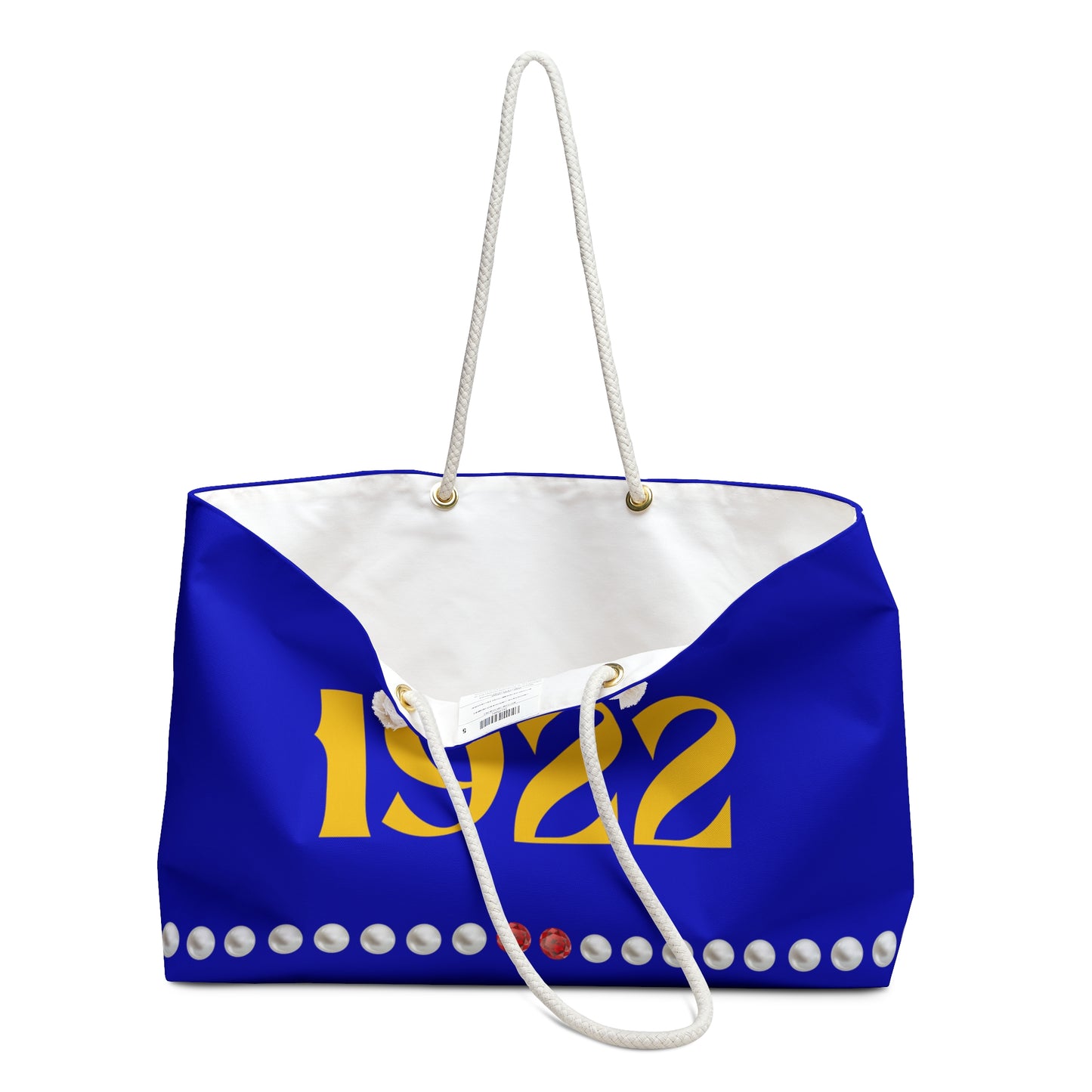 Pearls and Rubies 1922 Weekend Travel Bag | Blue and Gold
