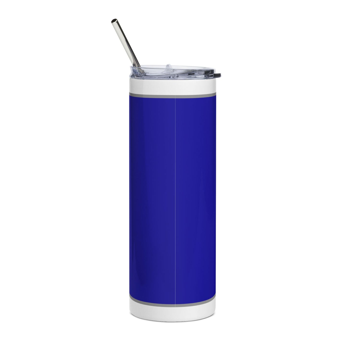 Personalized Soror Tri-Color Stainless Steel Tumbler | Blue and White