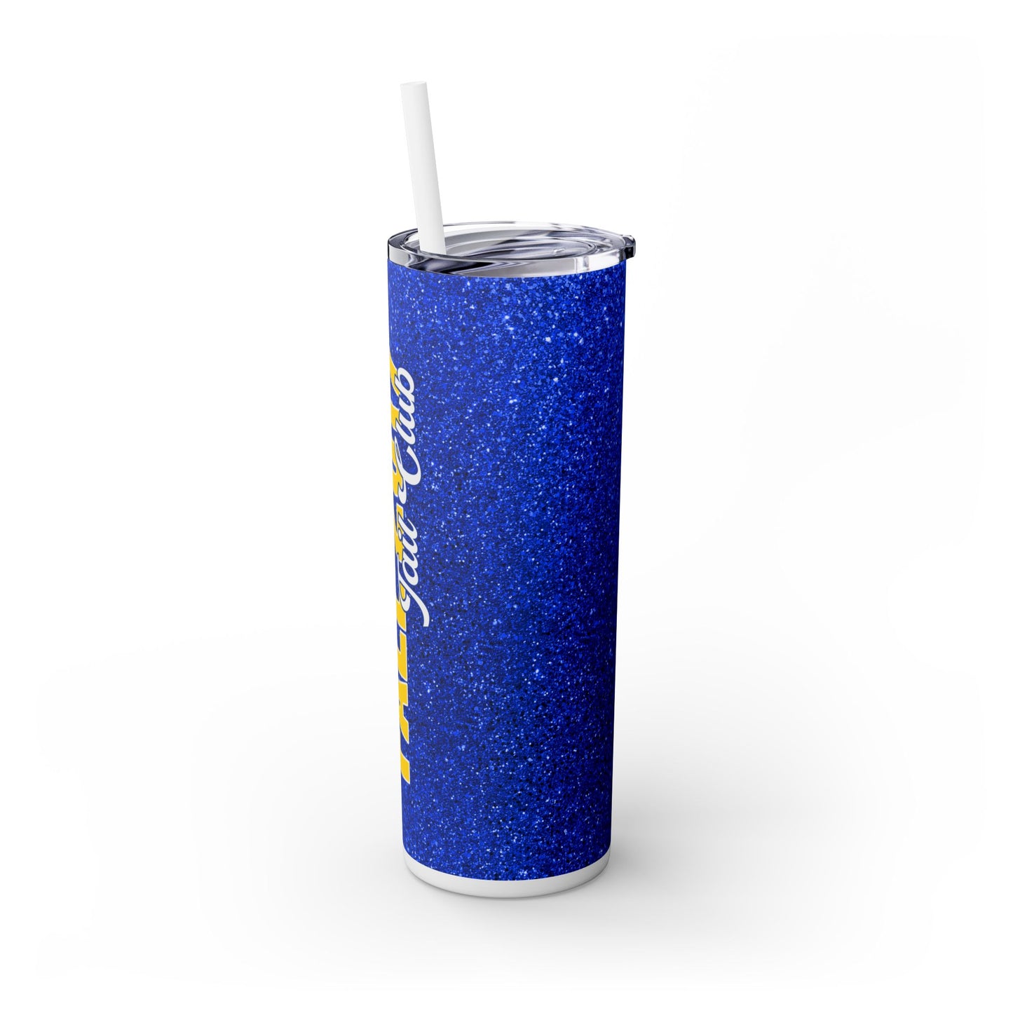 Faux Blue Glitter Tumbler -Customizable