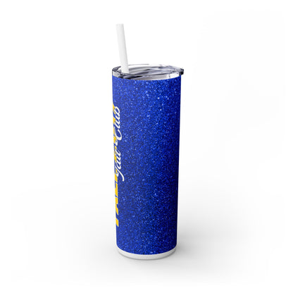 Faux Blue Glitter Tumbler -Customizable