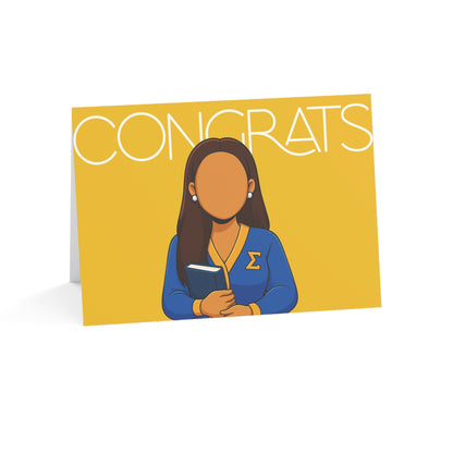 Congrats Scholar – Folded Greeting Card | Bulk Pack | Blue and Gold