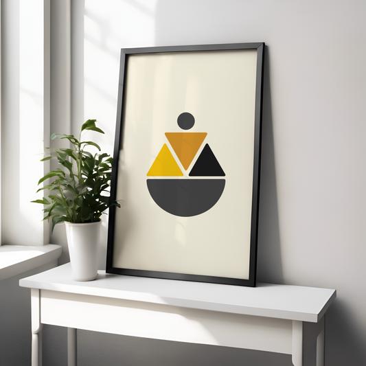 Soft Triangles - Alpha Inspired Modern Wall Art (Digital Download)