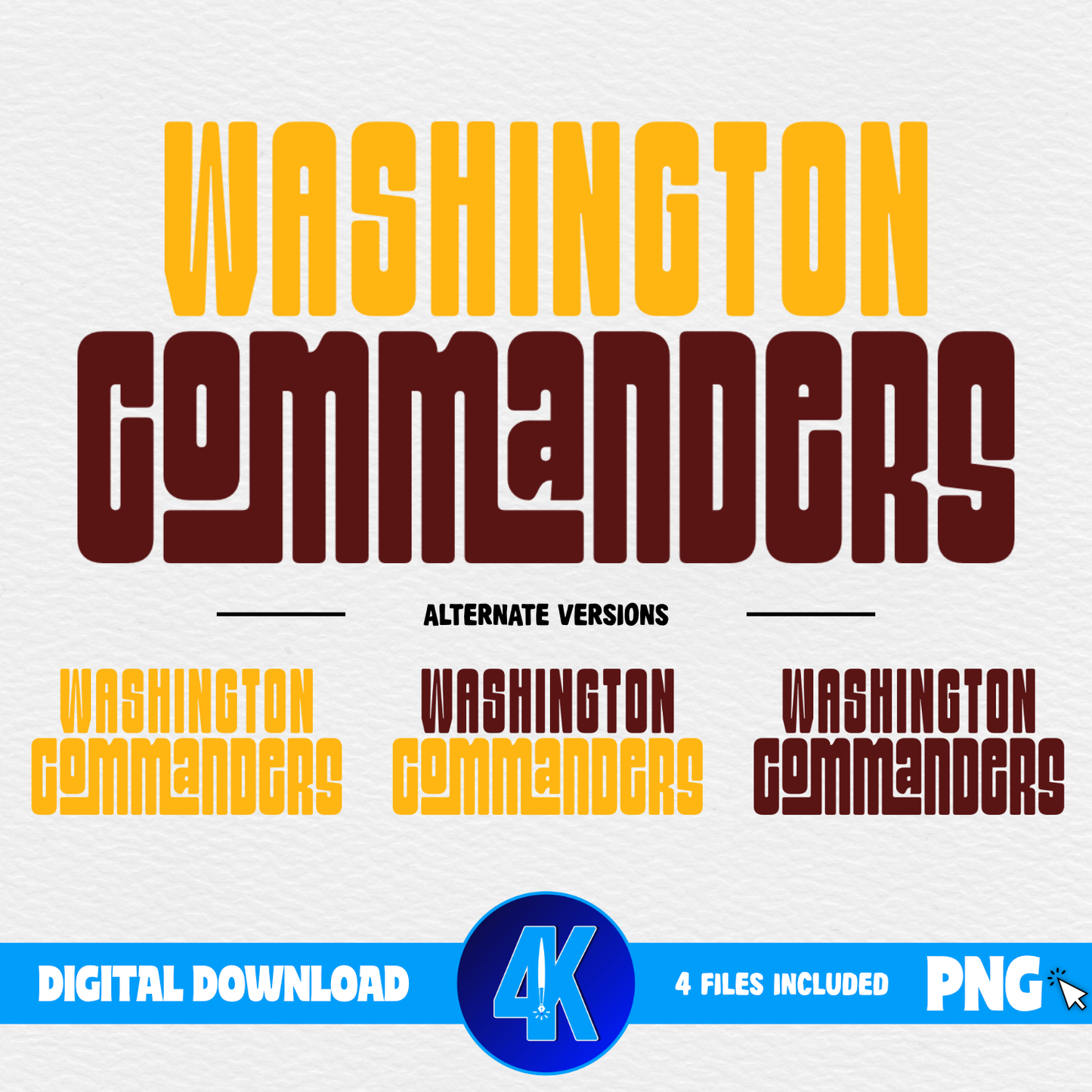Washington Commanders - Powerline | SVG & PNG