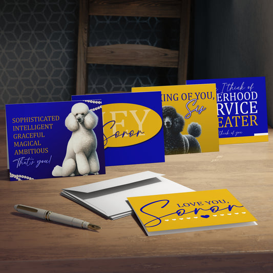 NEW!! Soror to Soror Folded Greeting Cards (5 Pack)