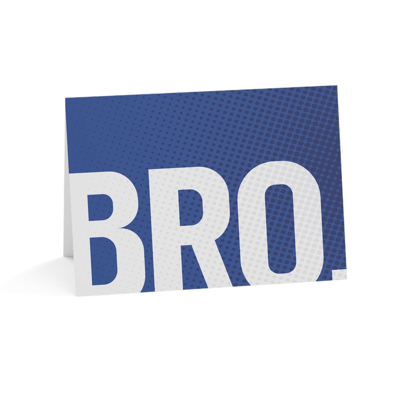 Bro. – Folded Greeting Card | Blue and White | Single & Bulk