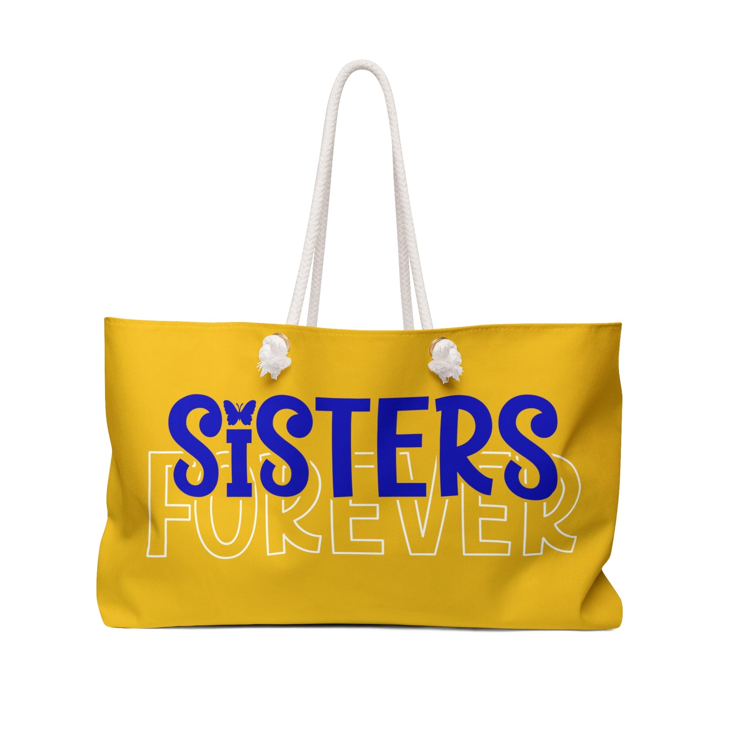 Sisters Forever Weekend Travel Bag | Royal Blue and Gold