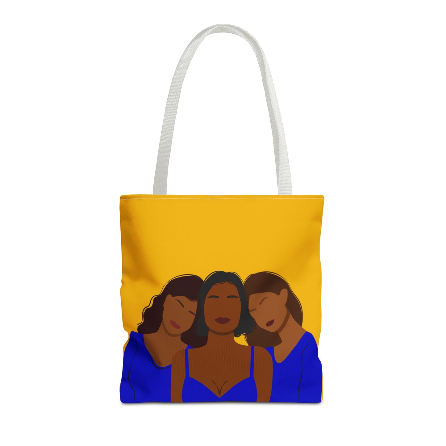 Sorors Trio Illustration Tote Bag | Legacy in Service Collection | Blue and Gold