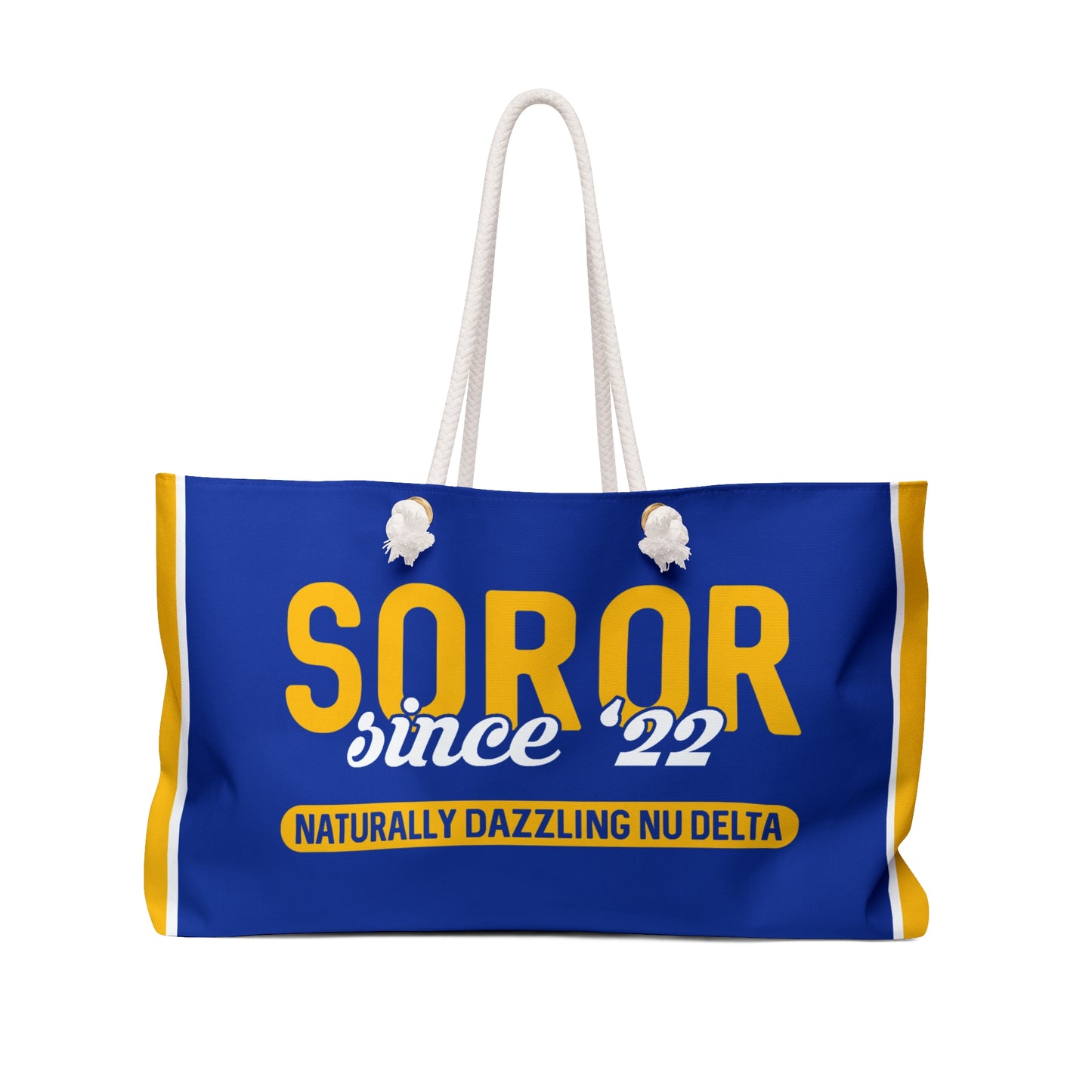 Rep your year XL SGRho weekend bag