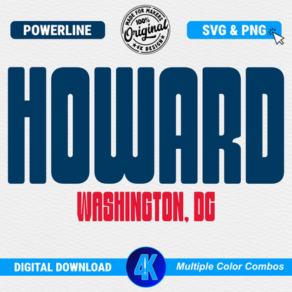 Howard U - Powerline | SVG & PNG