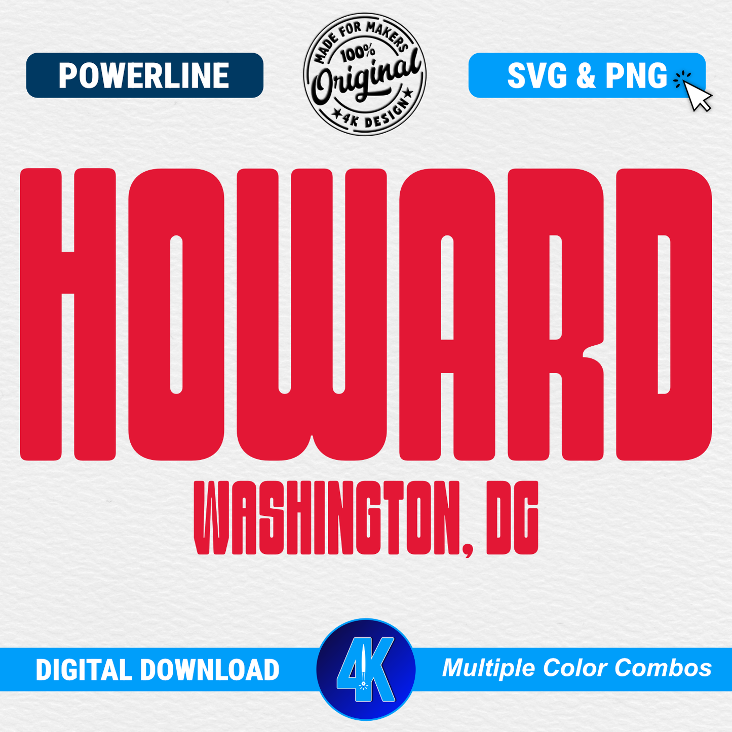 Howard U - Powerline | SVG & PNG