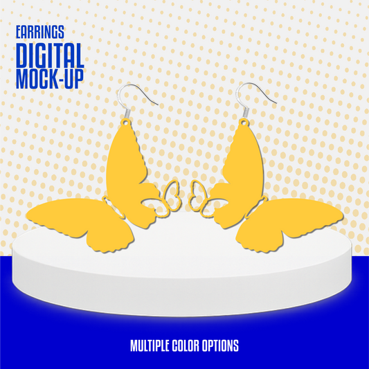 Intricate Double Butterflies Earrings