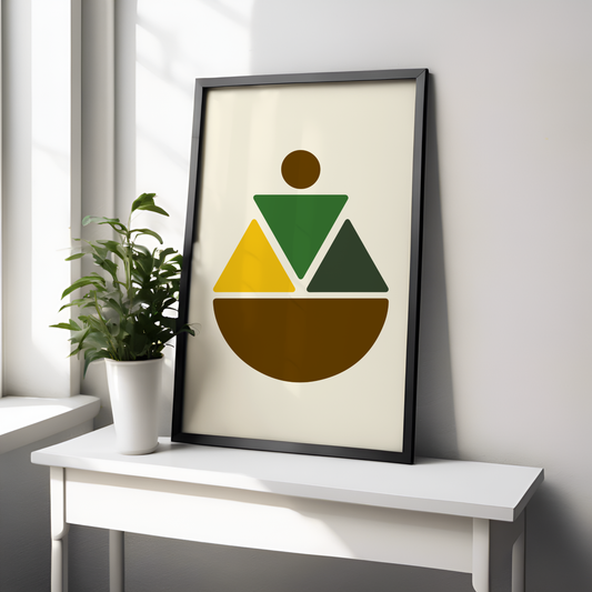 Soft Triangles - Iota Inspired Modern Wall Art (Digital Download)